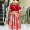 Girl Baby 1st Birthday Dress IBI-9993GL Red Gold Silk Gown