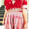 Girl Baby 1st Birthday Dress IBI-9993GL Red Gold Silk Gown