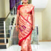 Saree IBI-9993WMN Red Gold Silk saree