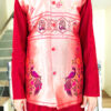 Men Dress IBI-9993MN Sky Red Gold Kurta Pajama Modi Jacket Set for Men