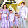 Family Matching Dress Set MOTHER DAUGHTER SON FATHER Twinning Dress IBI-9996BG Lavender Western Family Matching Dress for Birthday Theme