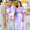 Family Matching Dress Set MOTHER DAUGHTER FATHER Twinning Dress IBI-9996G Lavender Western Family Combo Dress for Birthday Theme