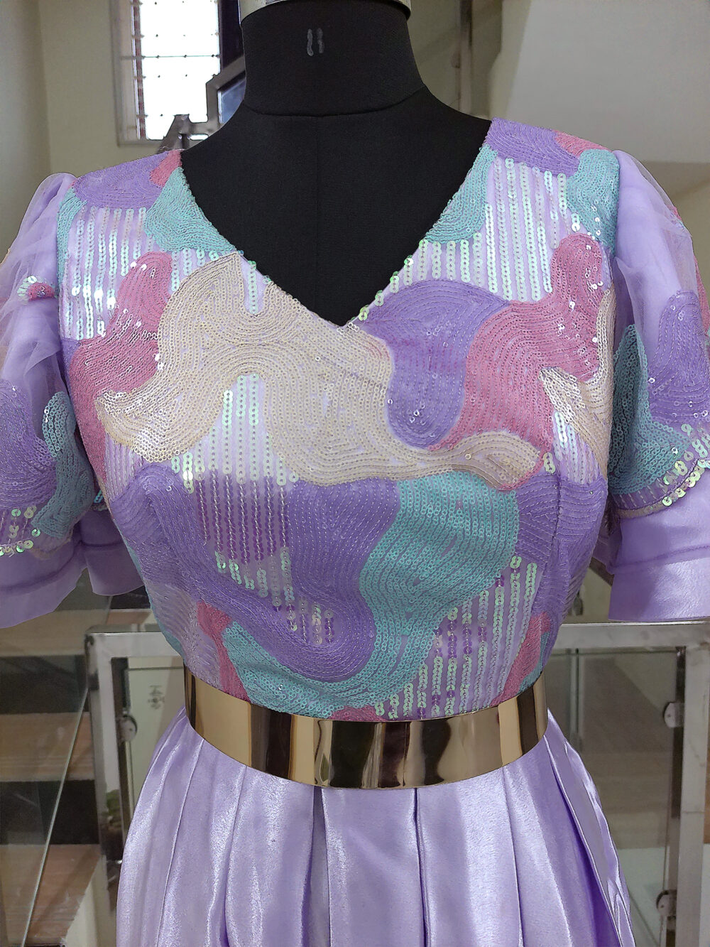 Long Gown IBI-9996WMN Lavender Western Gown for Women
