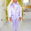 Boy Birthday Dress IBI-9996BY Lavender Blazer Pant Set