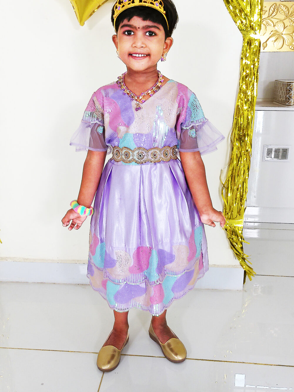 Girl Baby 1st Birthday Dress IBI-9995GL Lavender Girl Birthday Party Dress