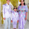 Family Matching Dress Set MOTHER FATHER SON Twinning Dress IBI-9997B Lavender Western Family Combo Dress for Birthday Theme