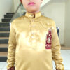 Boy Birthday Dress IBI-9998BY Gold Maroon Kurta Pajama Set