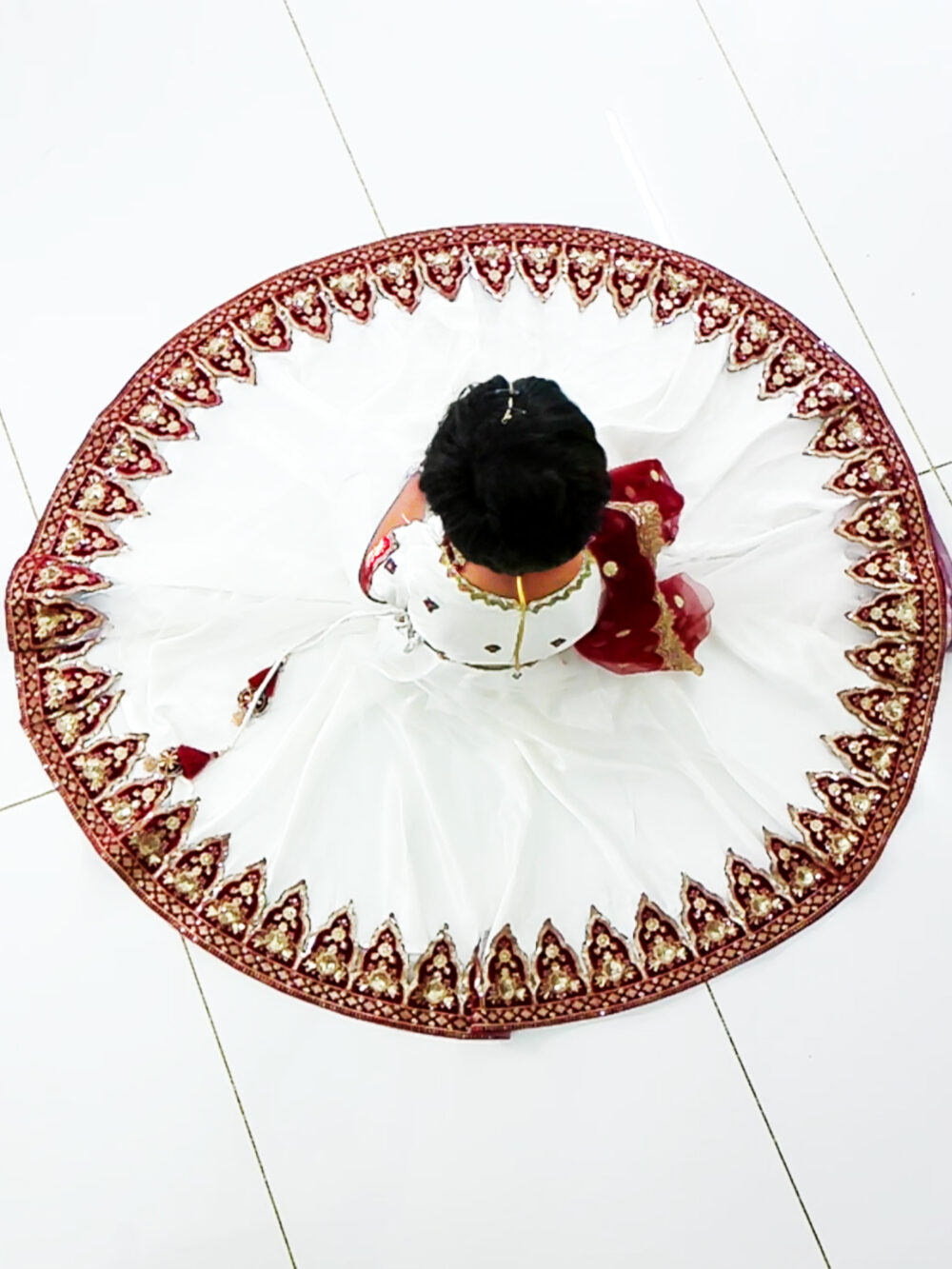 Girl Baby Birthday Dress IBI-9999GL Off White Maroon Girl Birthday Party Dress