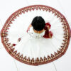 Girl Baby Birthday Dress IBI-9999GL Off White Maroon Girl Birthday Party Dress