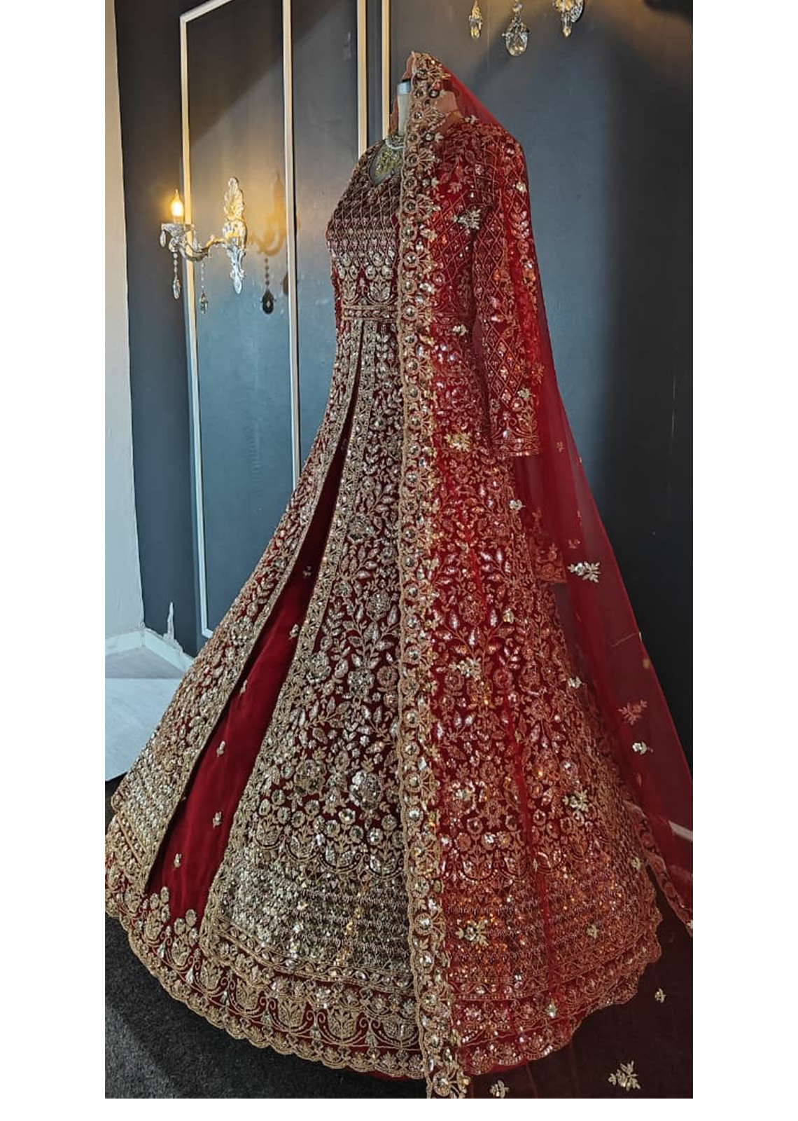 Pakistani Bridal Lehenga For Wedding BLPK-2P Muslim Bridal Lehenga