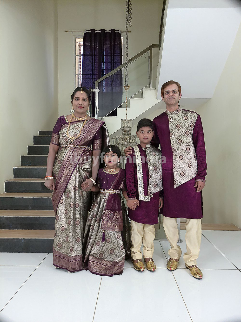 Family Matching Dress Set MOTHER DAUGHTER SON FATHER Twinning Dress IBUY-2BG Traditional Family Matching Dress for Birthday Theme Naming ceremony