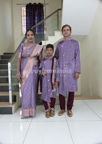 Family Matching Dress Set MOTHER FATHER SON Twinning Dress IBUY-3B Traditional Family Combo Dress for Birthday Theme Naming Ceremony