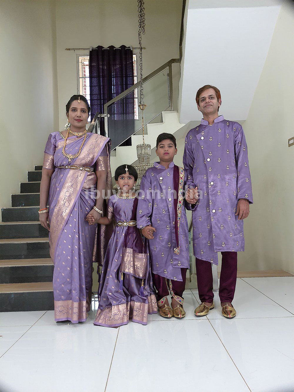 Family Matching Dress Set MOTHER DAUGHTER SON FATHER Twinning Dress IBUY-3BG Traditional Family Matching Dress for Birthday Theme Naming ceremony