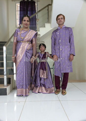 Family Matching Dress Set MOTHER DAUGHTER FATHER Twinning Dress IBUY-3G  Traditional Family Combo Dress for Birthday Theme Naming Ceremony