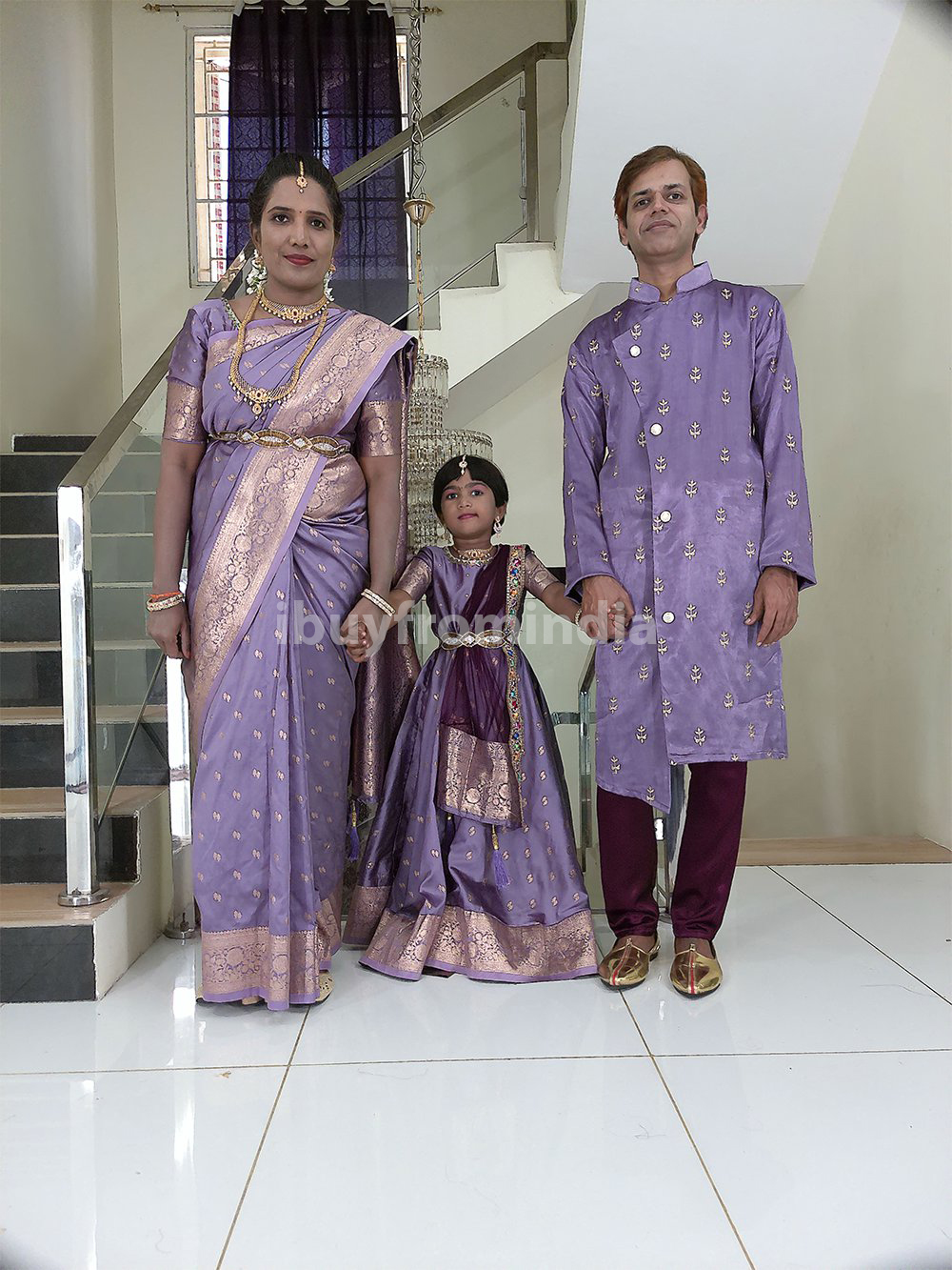 Family Matching Dress Set MOTHER DAUGHTER SON FATHER Twinning Dress IBUY-3BG Traditional Family Matching Dress for Birthday Theme Naming ceremony