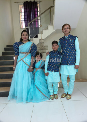 Family Matching Dress Set MOTHER DAUGHTER SON FATHER Twinning Dress IBUY-5BG Traditional Family Matching Dress for Birthday Theme