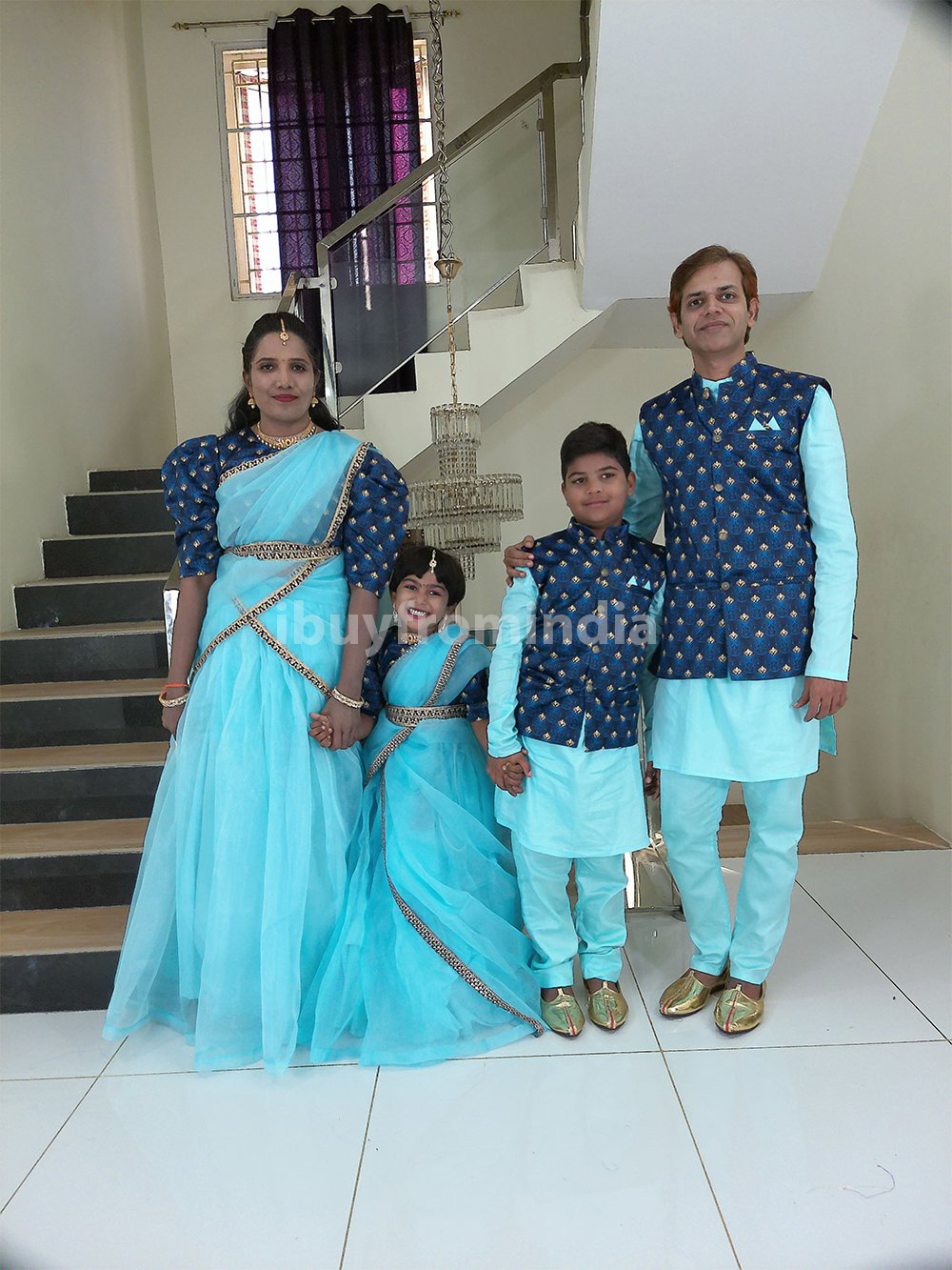 Family Matching Dress Set MOTHER DAUGHTER SON FATHER Twinning Dress IBUY-5BG Traditional Family Matching Dress for Birthday Theme